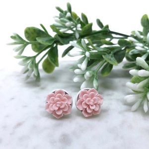 SALE! Pink Succulent Earrings